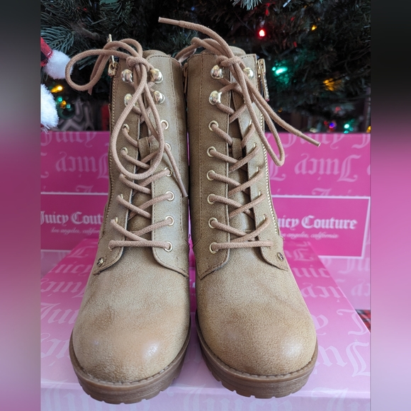 BNWOT Guess Brown Suede-ish Zip Up Ankle Boots With A 3.5" Heel - Picture 1 of 15